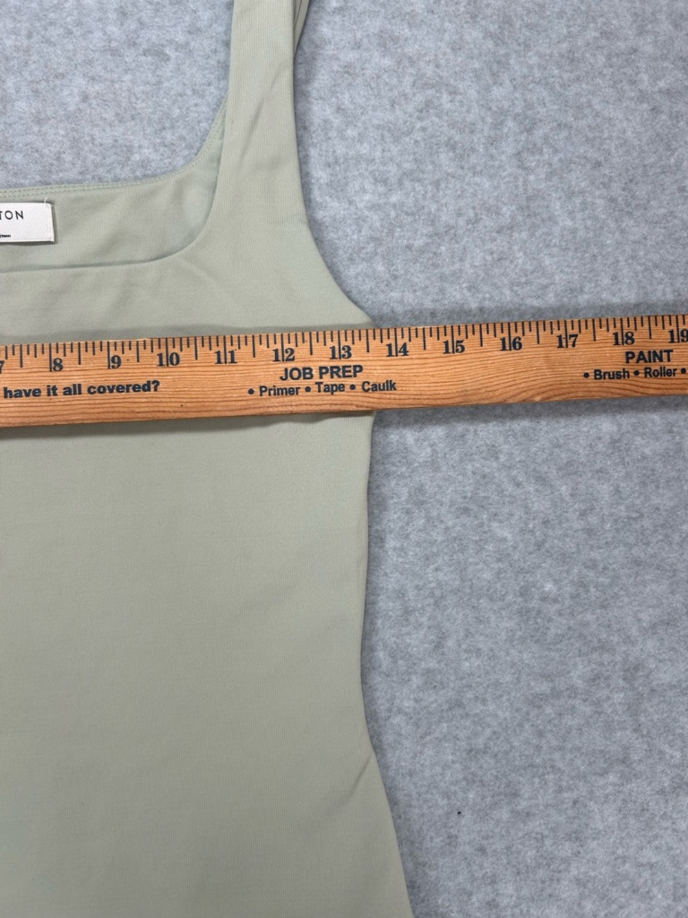 Babaton Square Neck Bodysuit in Sage Green - Picture 7 of 7